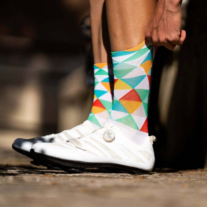 SPORCKS - Vente Chaussettes – unisexe - COLL DE RATES GREEN - CHAUSSETTE DE CYCLISME1