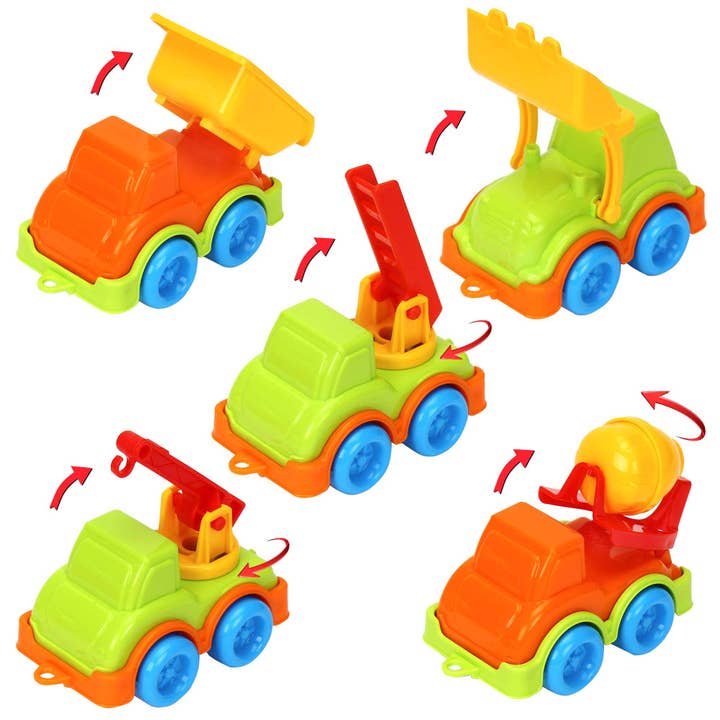 Fainotoys - Wholesale Toy Car/Truck - Kids - TECHNOK Assorted Toy Vehicles Set - 10 Pack Kids Constructio2