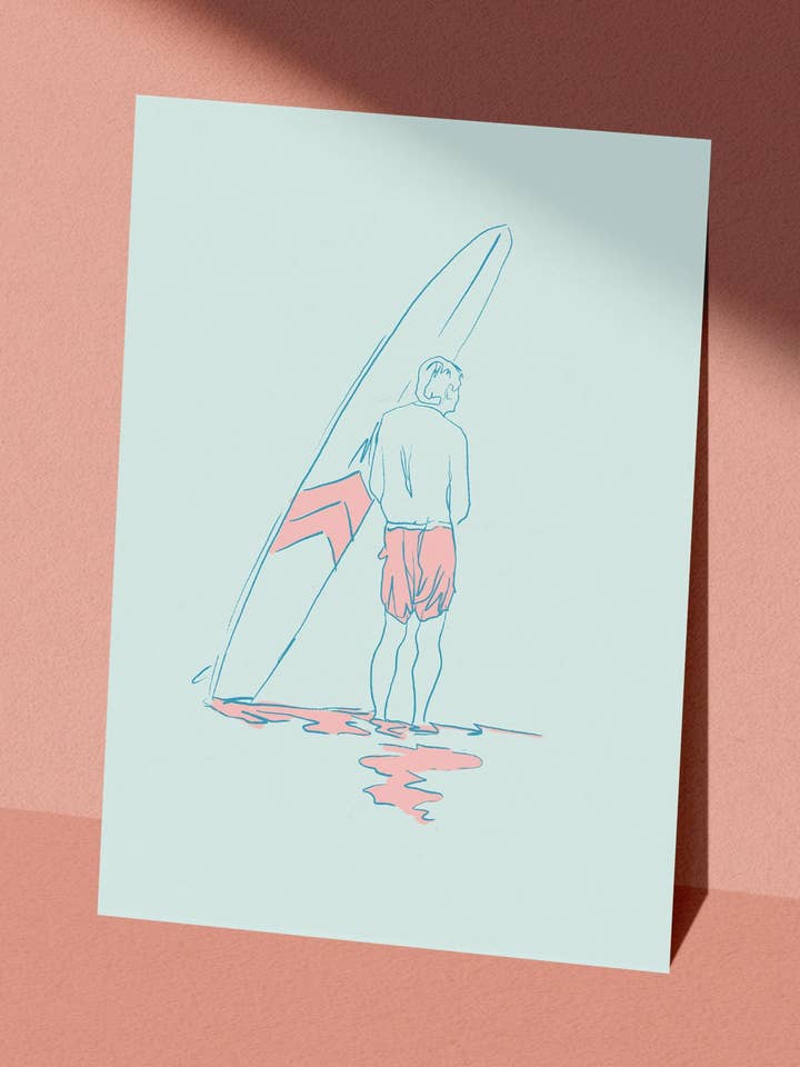 Surfer's Delight Postcard for wholesale by Deluxe Special