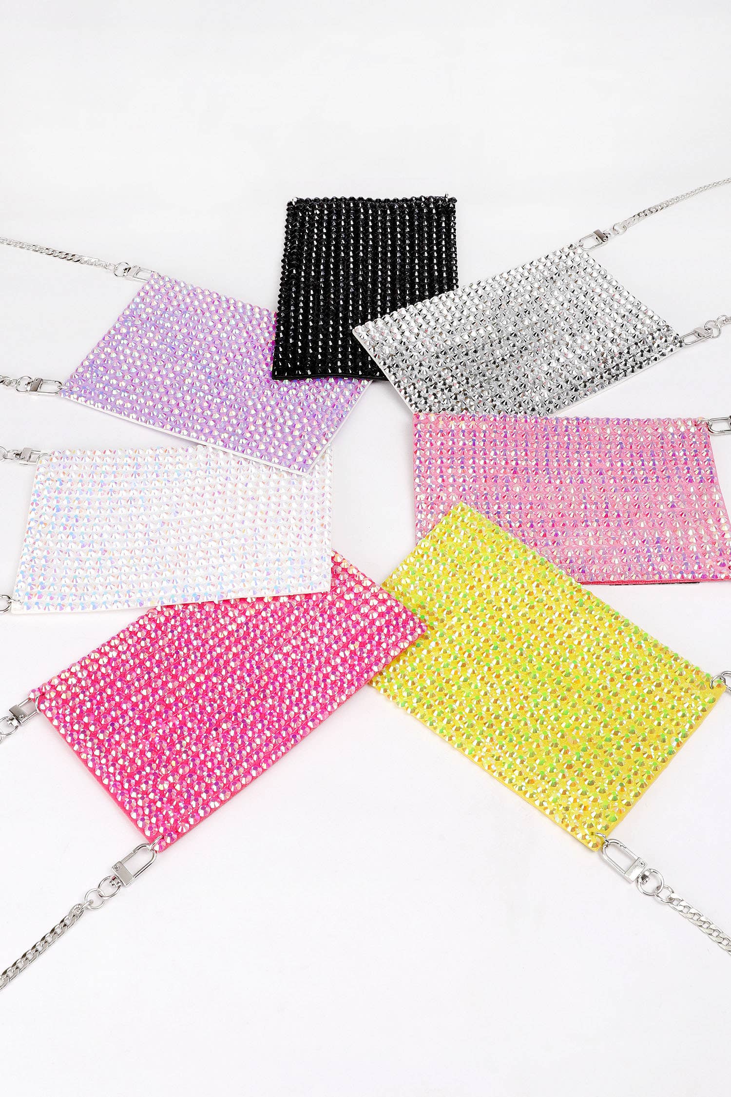 SP Sophia Collection - Wholesale Crossbody Bag - Women's - Rhinestone Cell Phone Bag with Chain Strap5