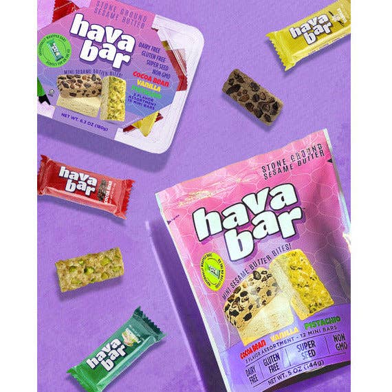 Galil Brands - Wholesale Snack Bar - Mini Sesame Butter Bites | Halva | Bag | 5.1 oz | Hava Bar2