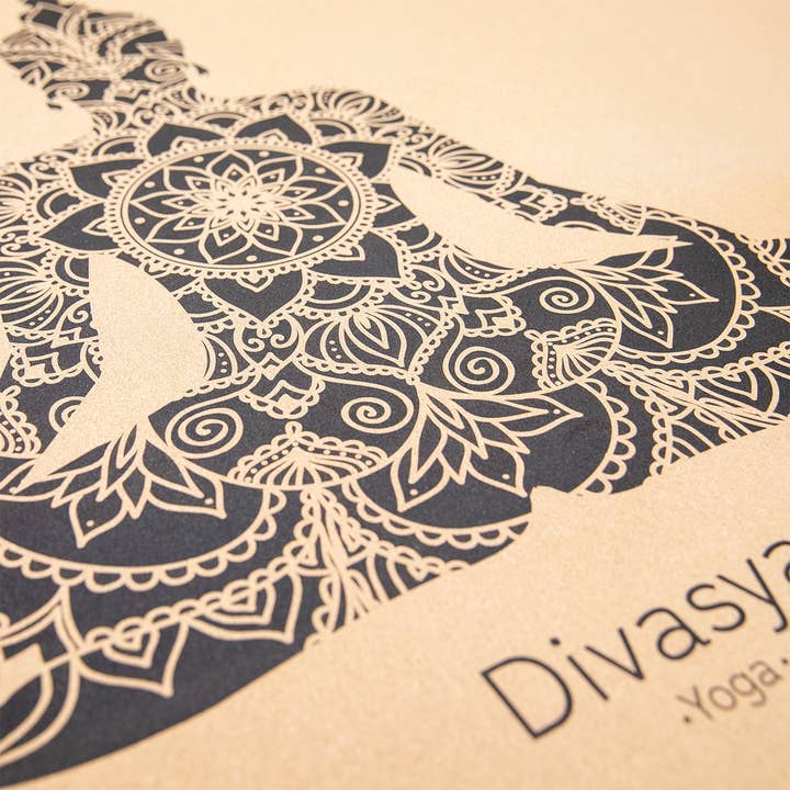 Divasya - Wholesale Meditation Supplies - Meditation mat made of cork & natural rubber - Buddha