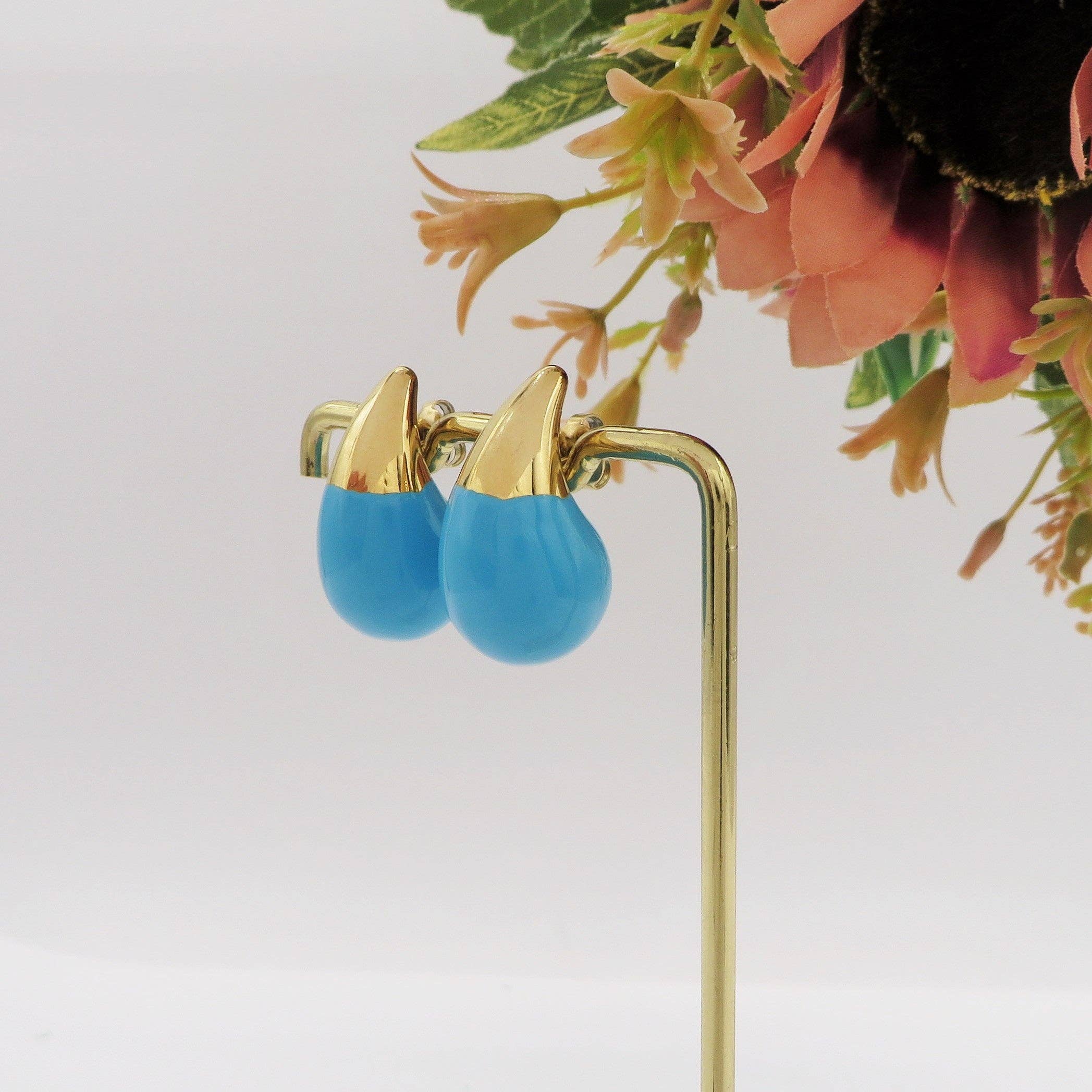 Daemon srls - Wholesale Stud/Post Earrings - DROP SPRING COLOURS - ACCIAIO  inossidabile ~ Paio Orecchini goccia bombe' smaltati13