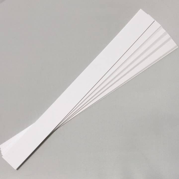Unlined Paper Strips - Thick Paper - 80lb Cardstock - 2" - 8" x 25" Inches, White, Pack of 100 for wholesale by Reskid