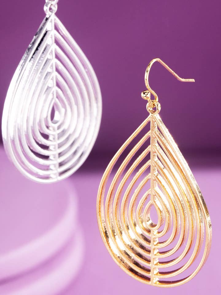 Concentric Teardrop Wire Earrings for wholesale by Urbanista
