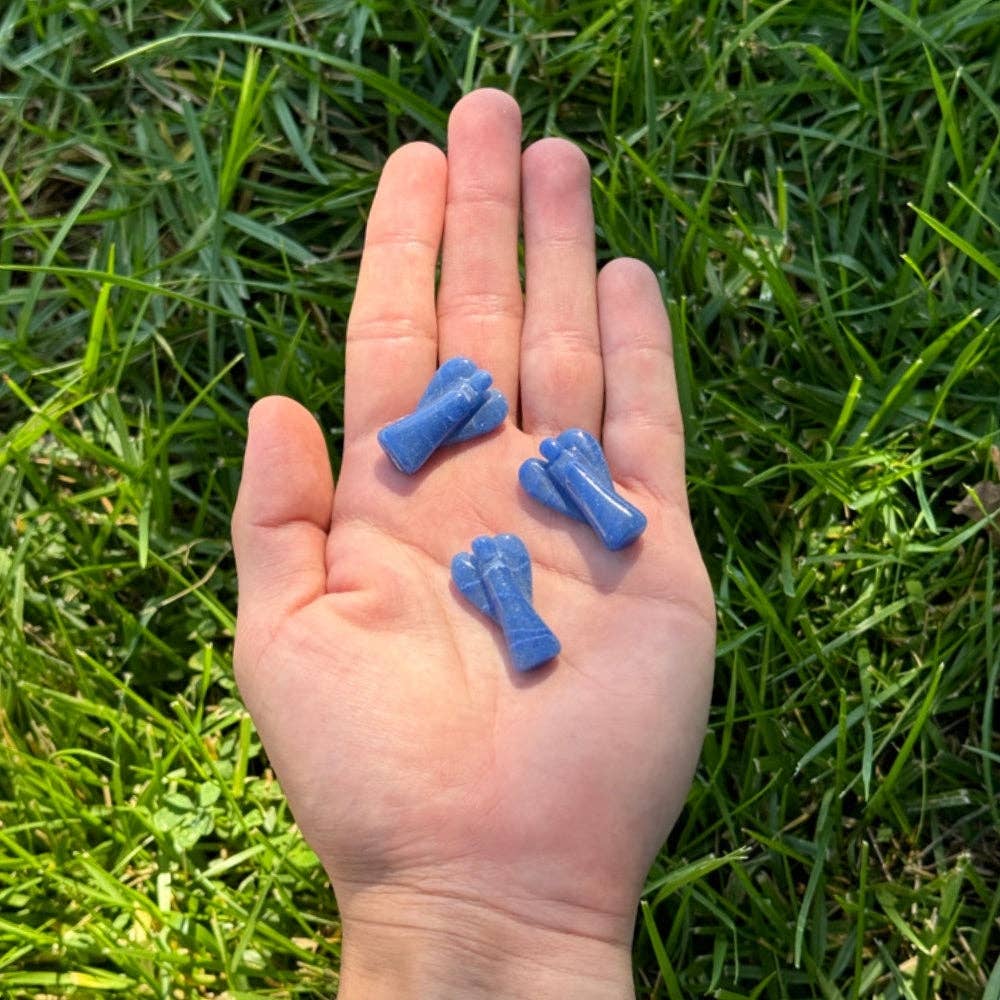 Earths Elements Wholesale - Wholesale Spiritual Stone/Crystal - Mini Crystal Angel - Blue Quartz1