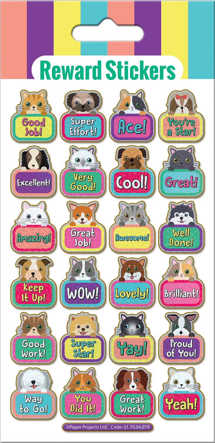 Paper Projects Ltd – wholesale Sticker – Child & baby – Reward Pets Sparkle Stickers0
