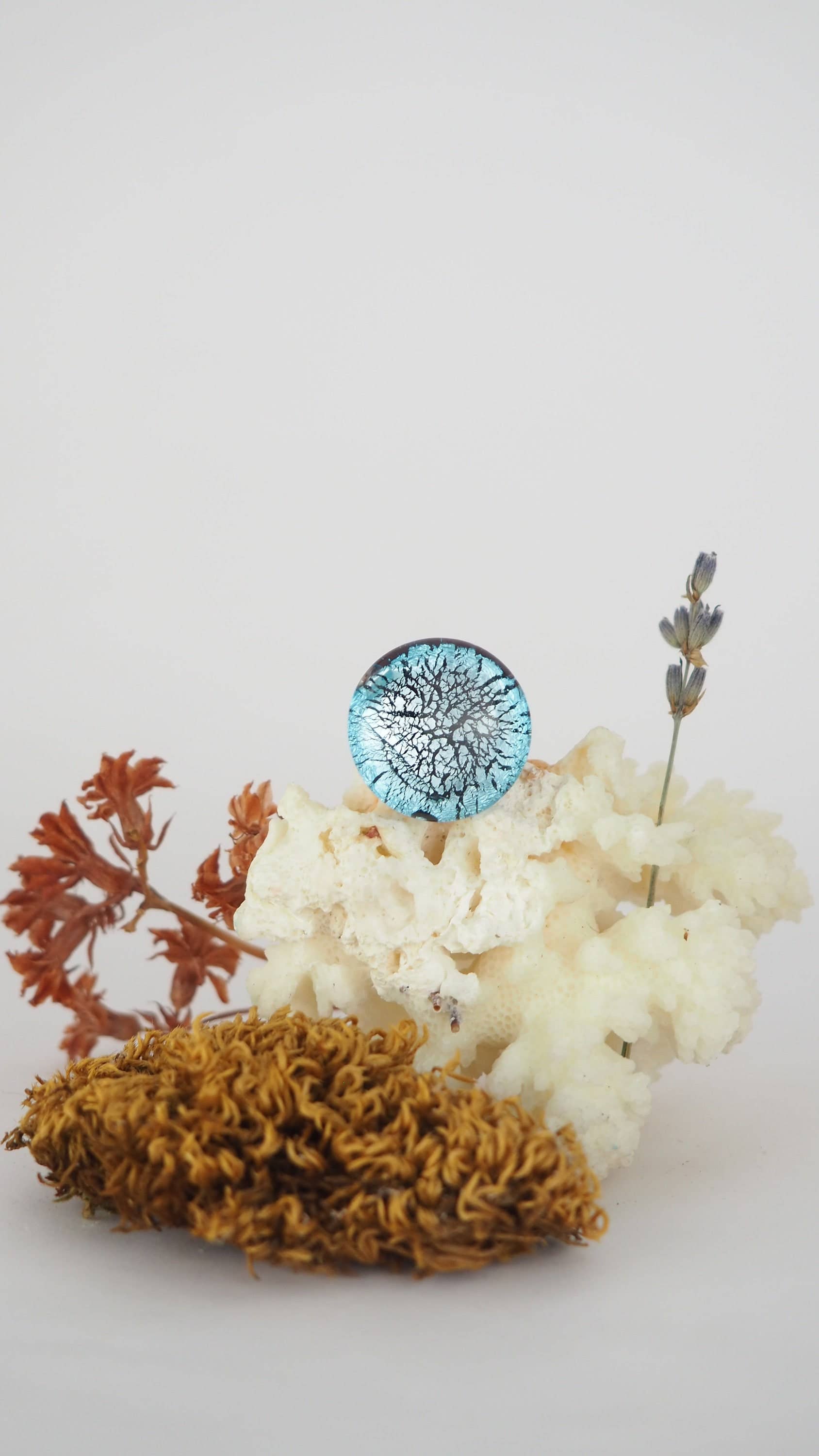 Drusilya Glass Art - Wholesale Cocktail/Statement Ring - Zaniah Ring Handmade Murano Glass Jewelry Lampworking5