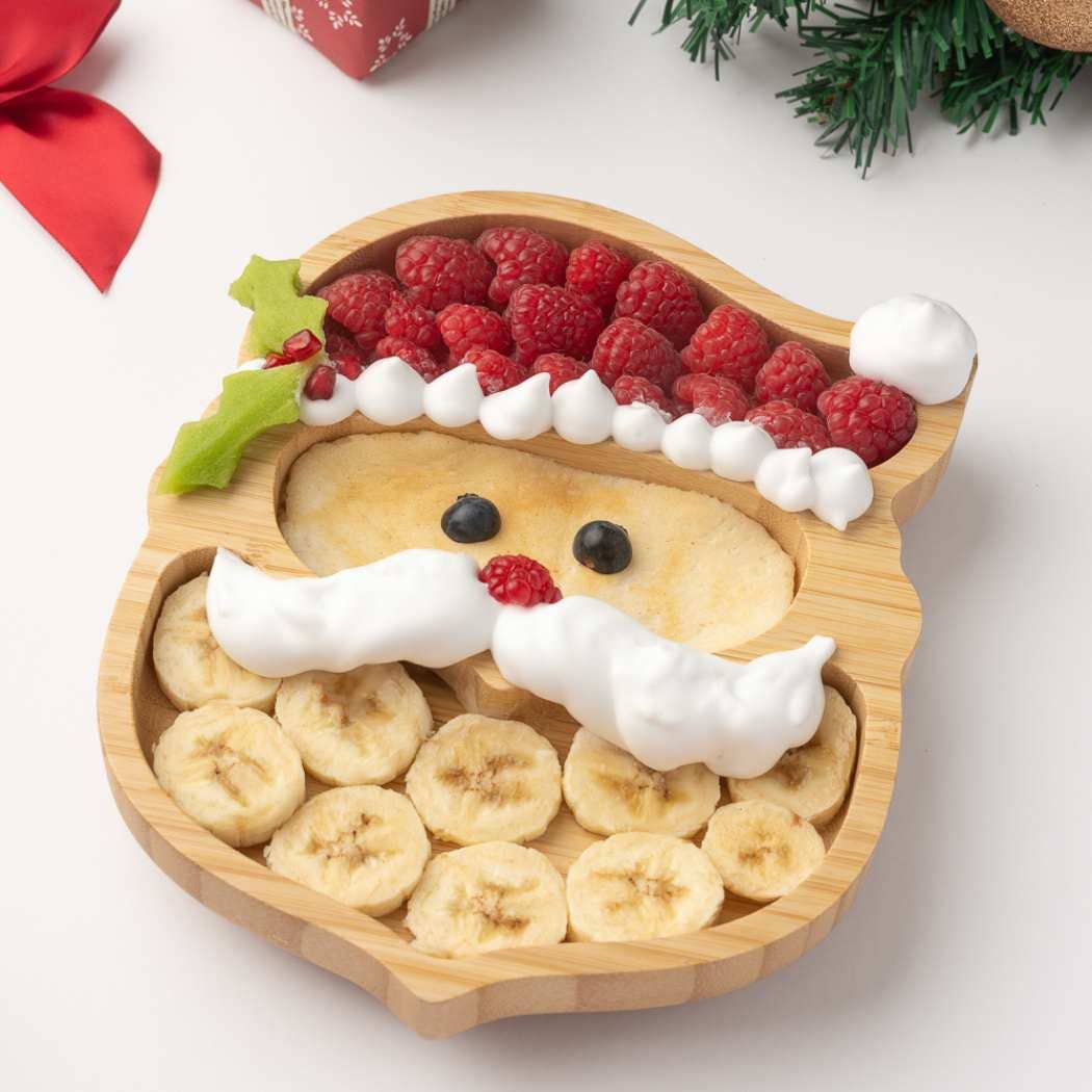 eco rascals - Wholesale Dinner Plate - Kids & Baby - eco rascals Bamboo Santa Suction Plate1