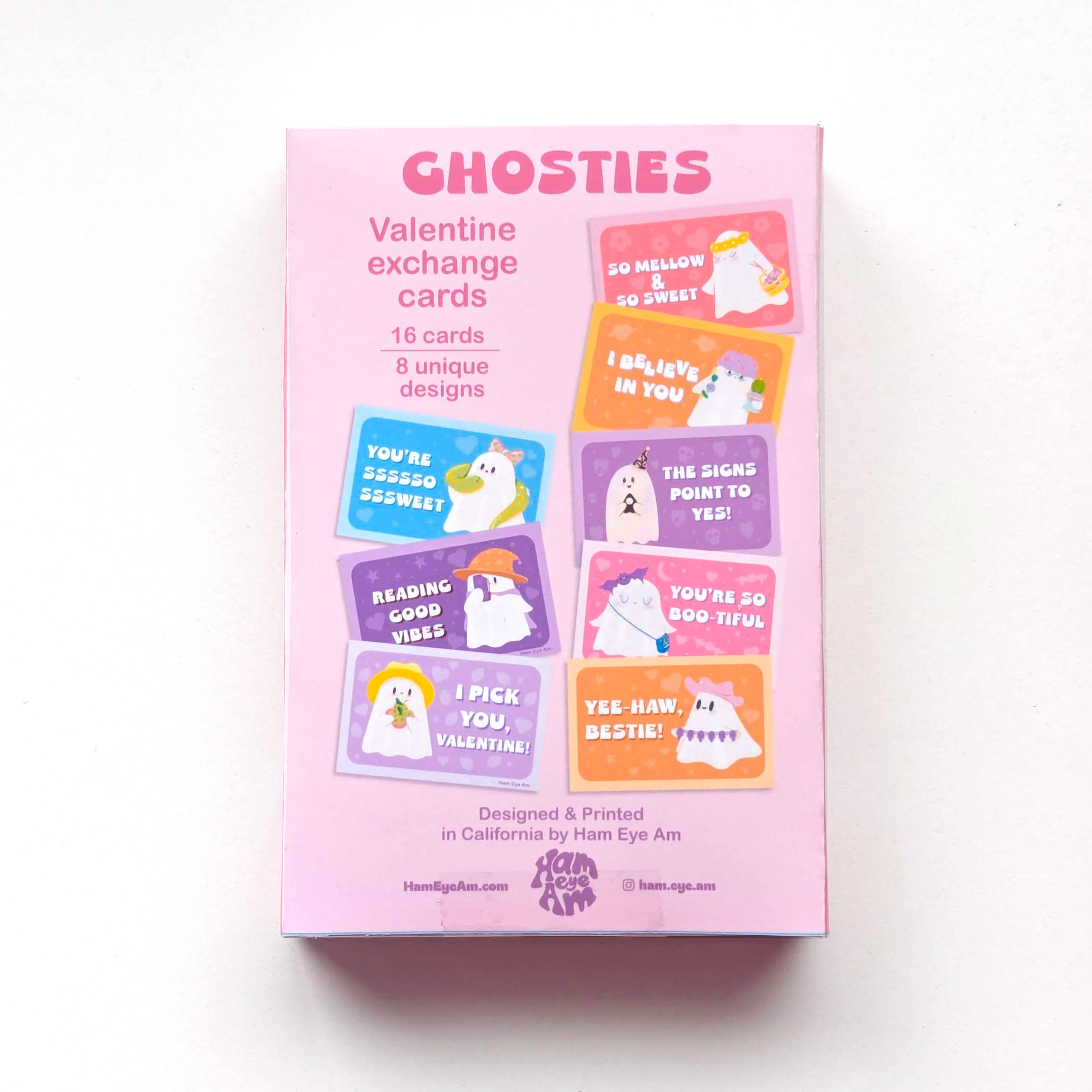 Ham Eye Am - Wholesale Valentine's Day Card - Cute Ghosties Valentine's Exchange Cards5