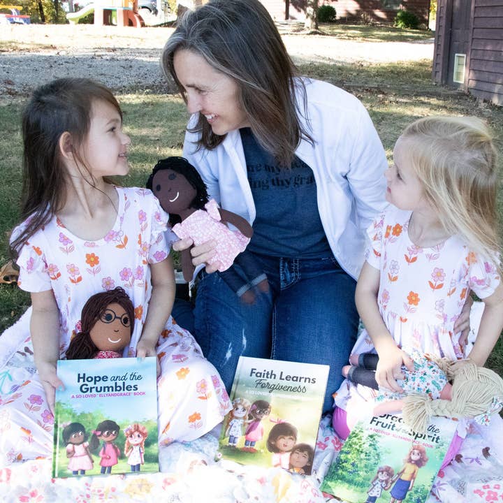 EllyandGrace - Wholesale Doll - Kids - Faith, Grace, Hope, Full Linen Doll and Christian Book Set2