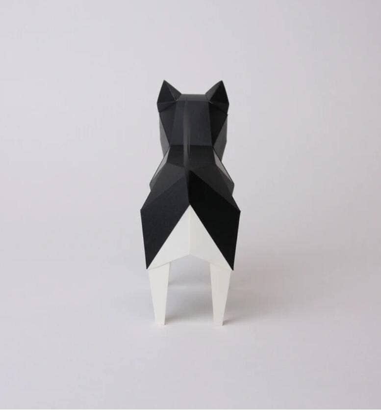 「FUNJI」In Japan - Wholesale DIY Craft Kit - Origami Black Shiba Inu Paper Craft Kit: Japanese Dog Model3