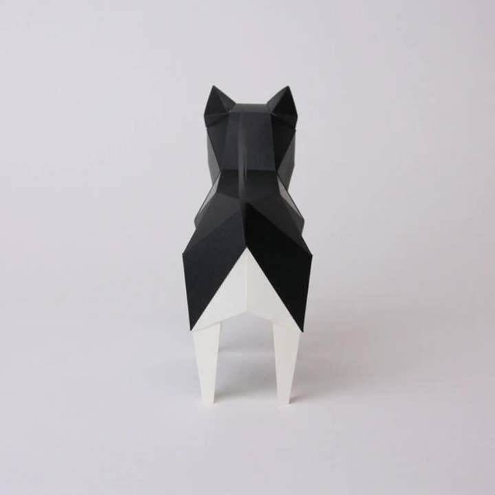 「FUNJI」In Japan - Wholesale DIY Craft Kit - Origami Black Shiba Inu Paper Craft Kit: Japanese Dog Model3