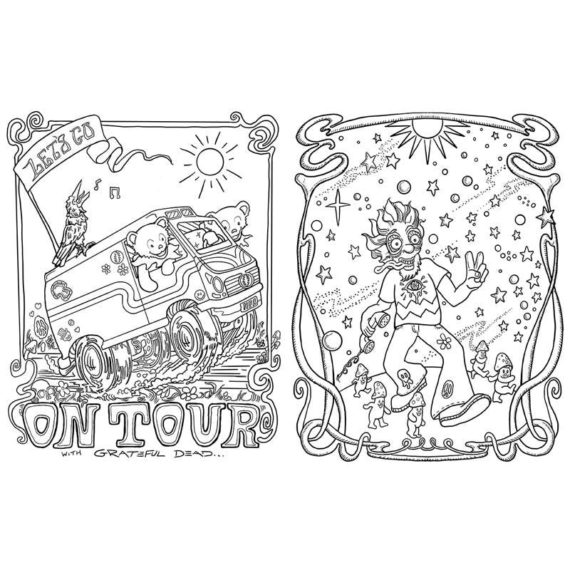 Insight Editions - #1 Pop Culture Publisher - Wholesale Coloring & Activity Book - Adult - The Official Coloring Book of Grateful Dead (NEW!)2
