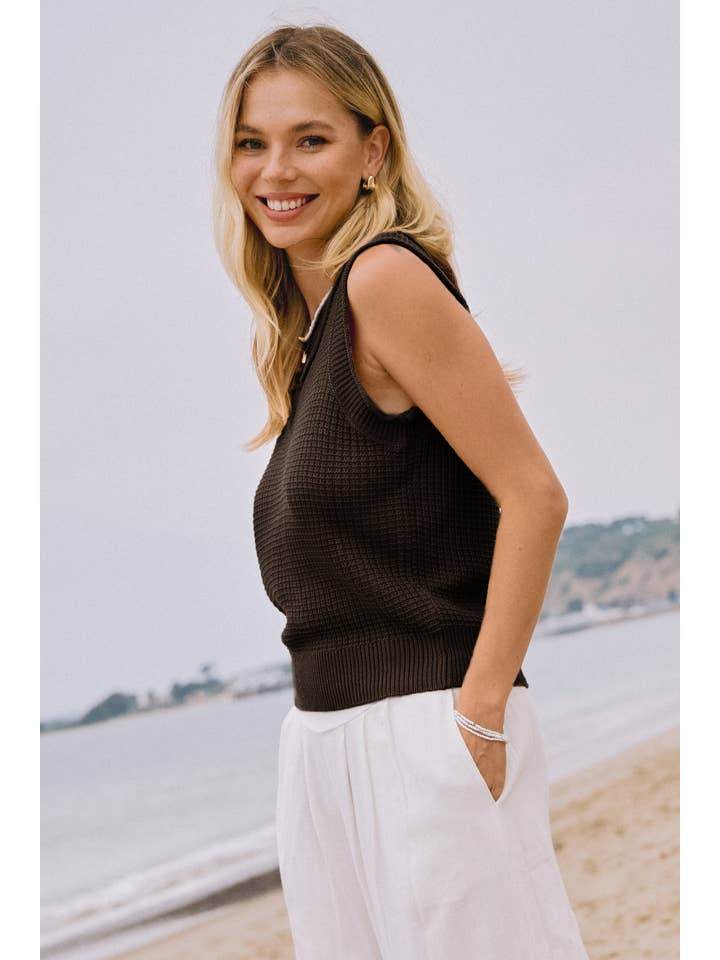 Oddi - Wholesale Tank Top - Women's - Basic Sleeveless Sweater Knit Tank Top