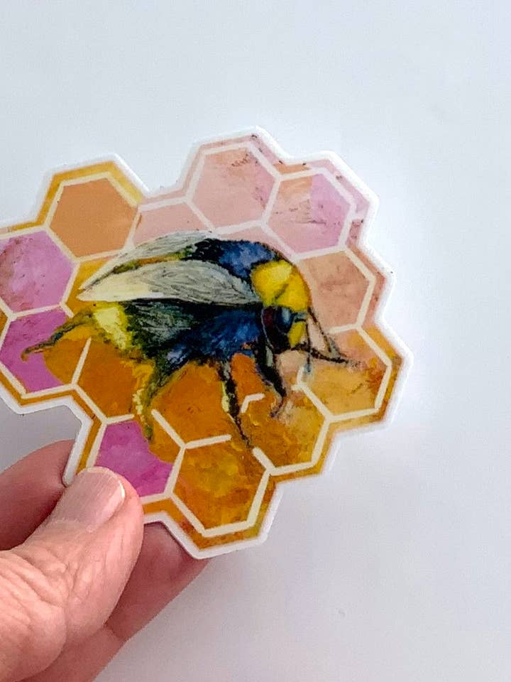 Bumble Bee - 3 inch Sticker for wholesale by Jennifer Lommers