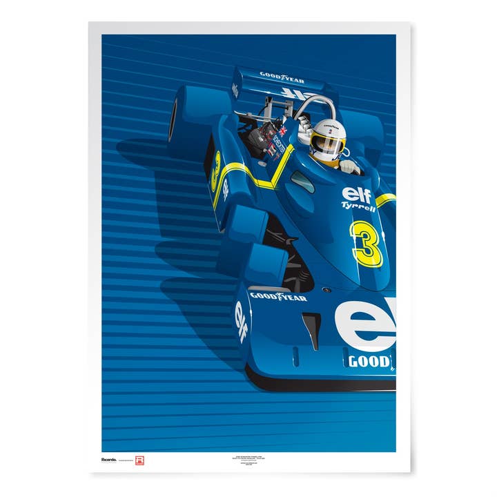 Jody Scheckter, Tyrrell P34 por atacado de Ricardo Fine Car Artwork