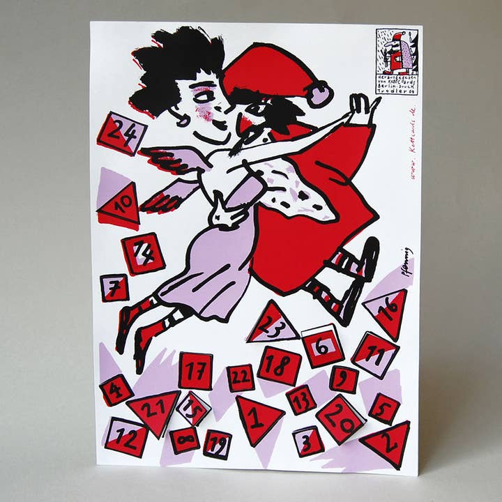 Calendário do Advento: Papai Noel E Dança dos Anjos por atacado de Kettcards