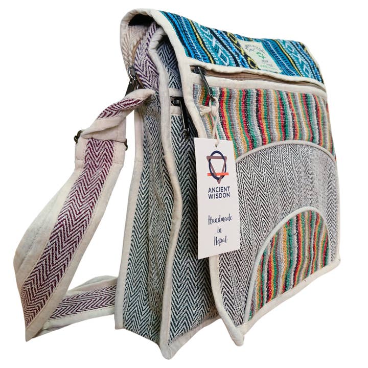 Ancient Wisdom - Wholesale Backpack - Unisex - Hemp Laptop Messenger Bag - Curves
