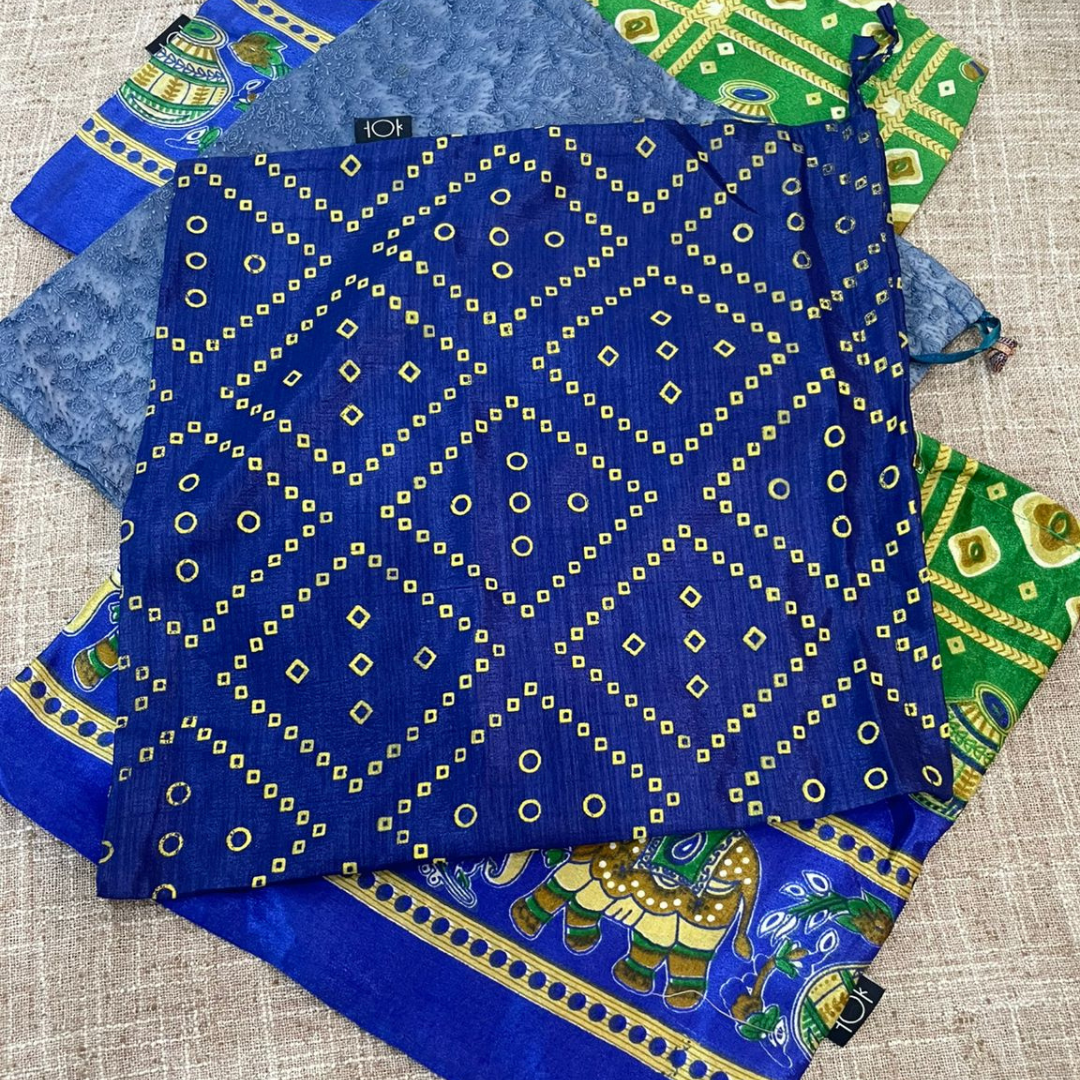 House of Kraft Jewelry & Accessories - Wholesale Gift Bag Set/Pack - Gift Pouches | Upcycled Silk Pouch | Pack Silk Gift Pouch8