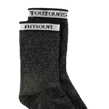 Women's organic cotton lurex socks - Josette L'Amour en noir and other Purchase Wholesale chaussette à paillette. Free Returns & Net 60 Terms on Faire trending on Faire.