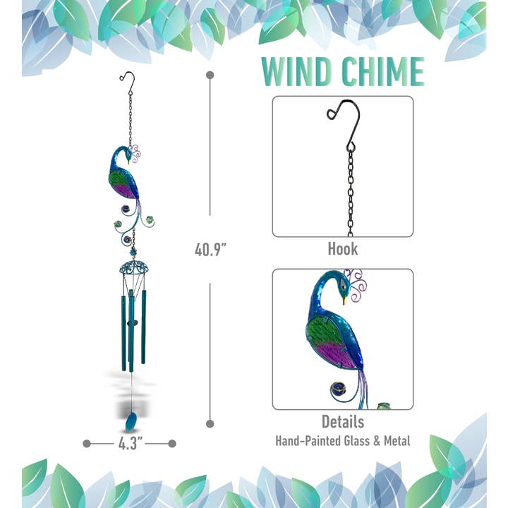 Cota Global - Wholesale Wind Chime - Wind Chime - Peacock1