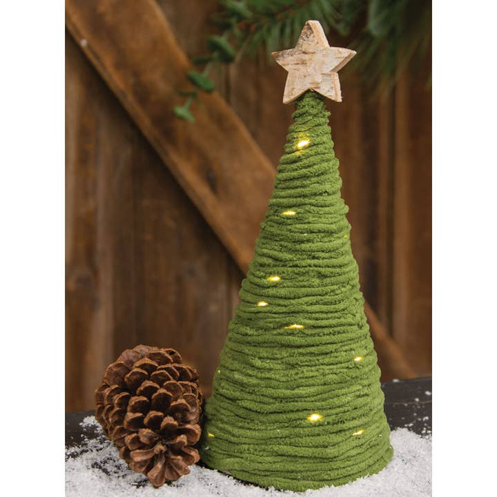 Bright Ideas - Venta al por mayor Decoración navideña - Árbol de Navidad de hilo verde con luces LED pequeño