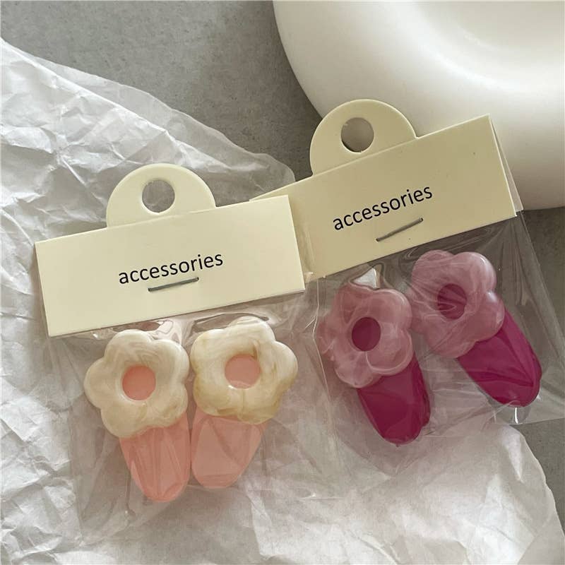 Tourtiwi - Wholesale Hair Clip - Kids - Two-Pack of Cute Colorful Flower Duckbill Clips13