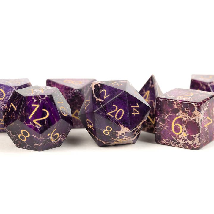 FanRoll by Metallic Dice Games - Wholesale Dice - PREMIUM Engraved Gemstone Dice (18 Options)15