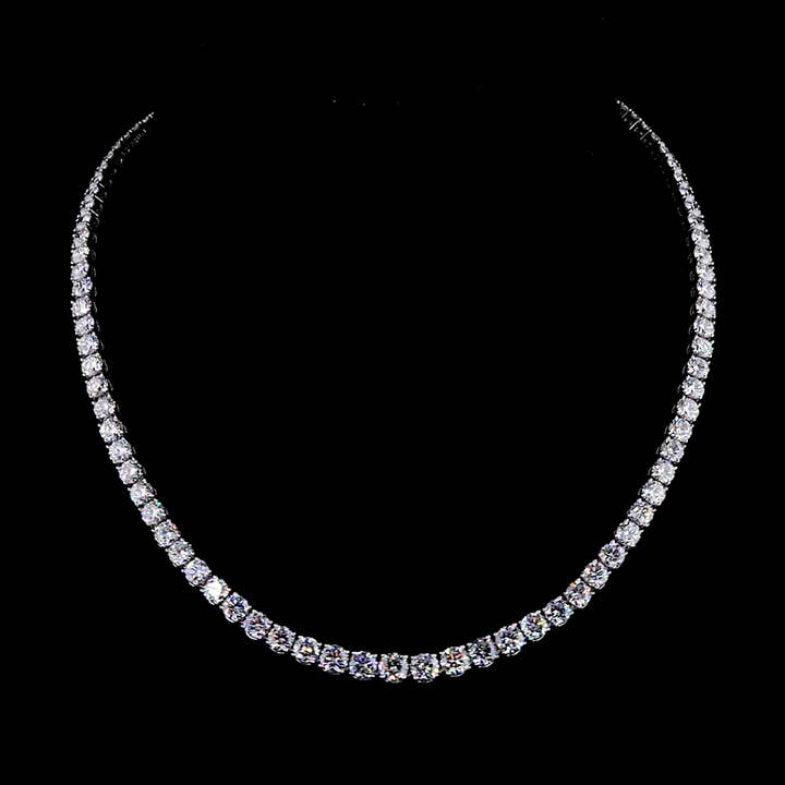 Classic Round Diamond Tennis Necklace for wholesale by Kalindi Jewels
