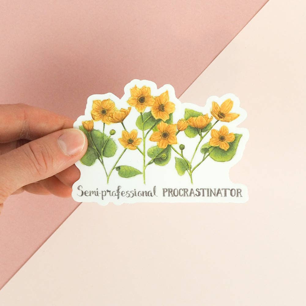 Naughty Florals - Wholesale Sticker - Semi-Professional Procrastinator Sticker1