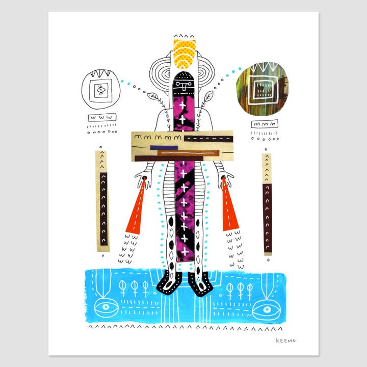 Modern Abstract Art Print Wall Colorful Decor Gift Unique for wholesale by Keemo Gallery