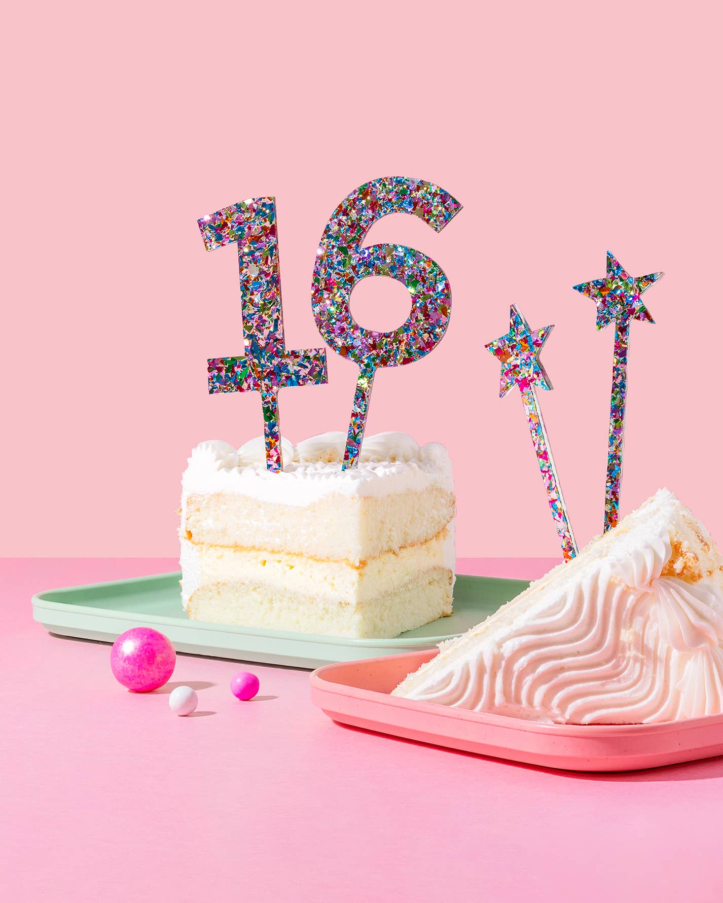 Taylor Elliott Designs - Vendita all'ingrosso Topper per torte/cupcake - *IN VENDITA* Decorazioni per Torte - Num 0 - 9 - Coriandoli Colorati - Ciascuno10