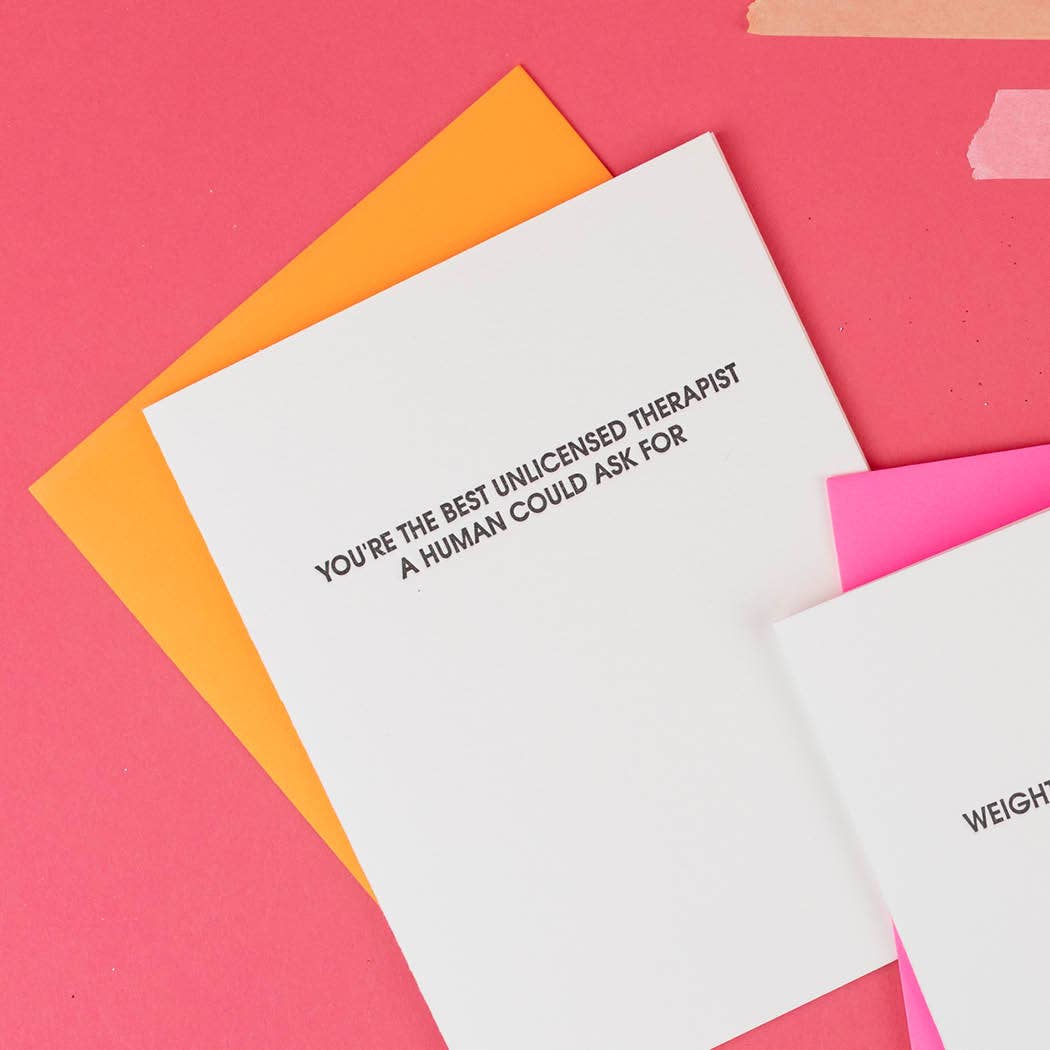 Chez Gagné – Engroshandel Venskabskort – Du er den bedste uautoriserede terapeut, en person kunne bede om - Sjovt venskabskort4