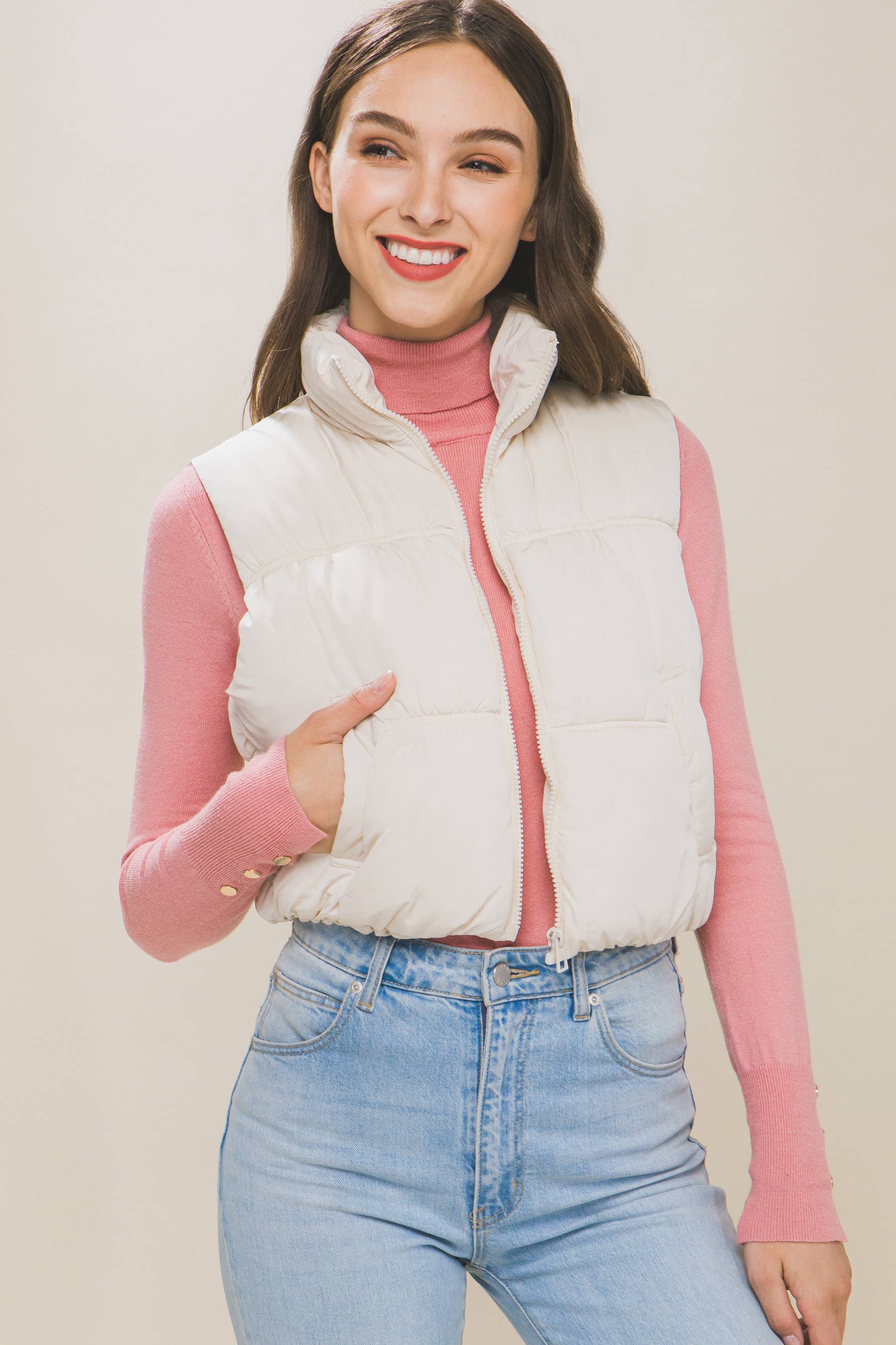 42POPS – Großhandel Oberbekleidungsweste – Damen – .Pufferweste mit Taschen30