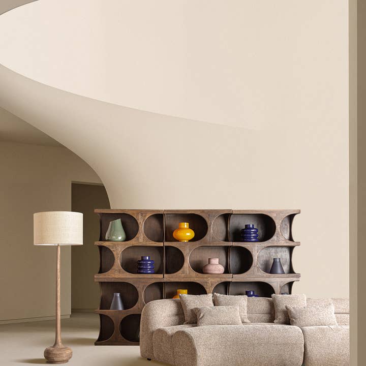 Kodu - Wholesale Floor Lamp - Mango wood floor lamp in brown color. 50x50x1585