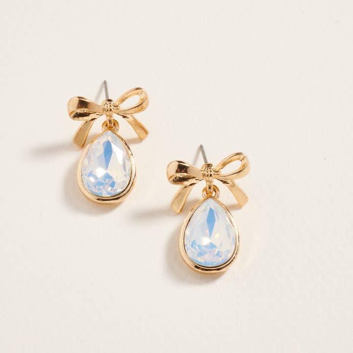 Designature New York - Wholesale Dangle Earrings - Teardrop Rhinestone with Metal Bow Post Earrings12
