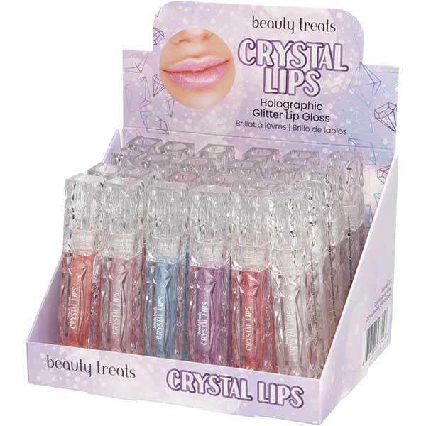 Majestic Wholesale – wholesale Läppglans – Beauty Treats Crystal Holografiskt Glitter Läppolja (24 st)0