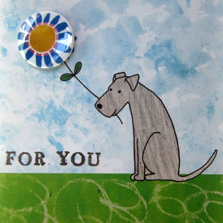 The Black Rabbit – wholesale Everyday greeting card – For You Dog - Greeting card with badge1