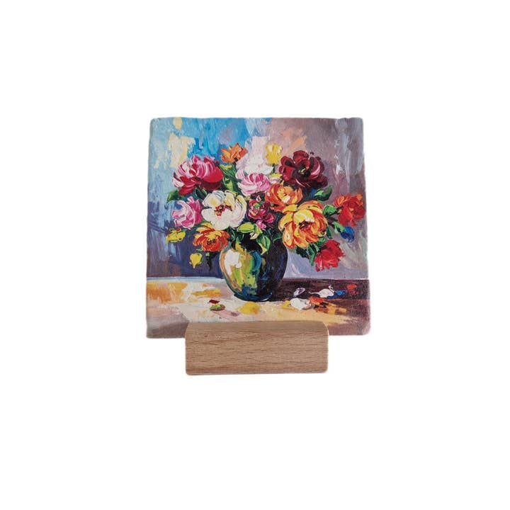 Artige BV - Wholesale Sculpture - Bloemen in vaas - natuursteen tegel1