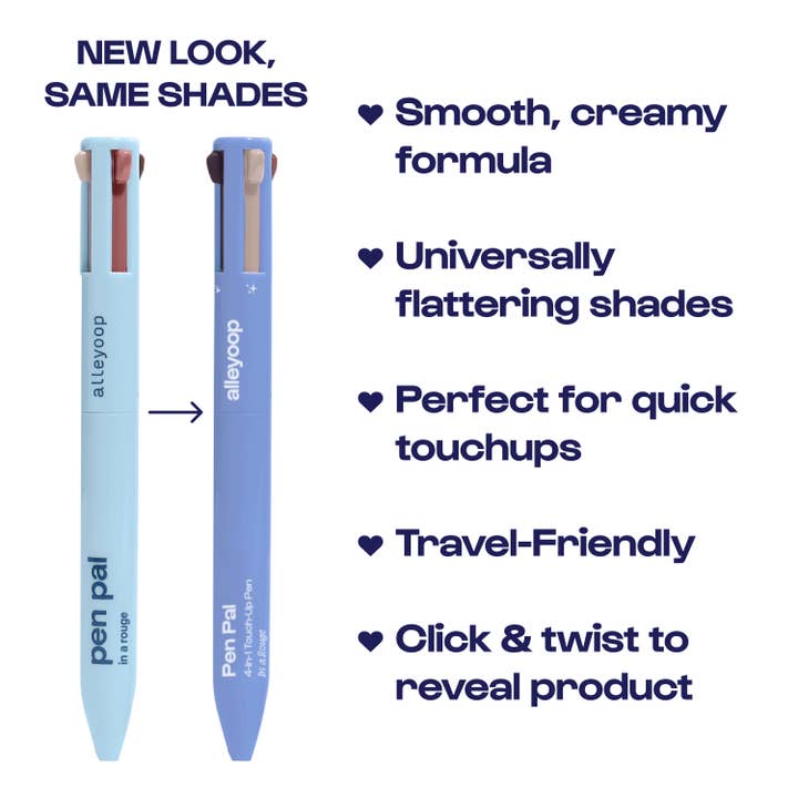 Alleyoop Makeup | Clean Beauty & Wellness - Wholesale Eyebrow Set/Kit - Make a Mauve Pen Pal 4-in-1 Makeup Touch Up Pen / Gifts5