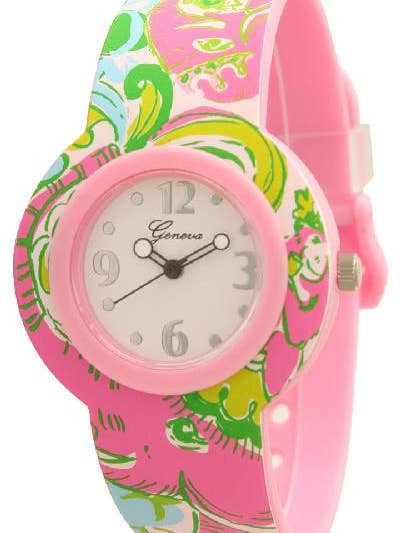 6 Geneva Silicone Band Watches for wholesale by Time World USA