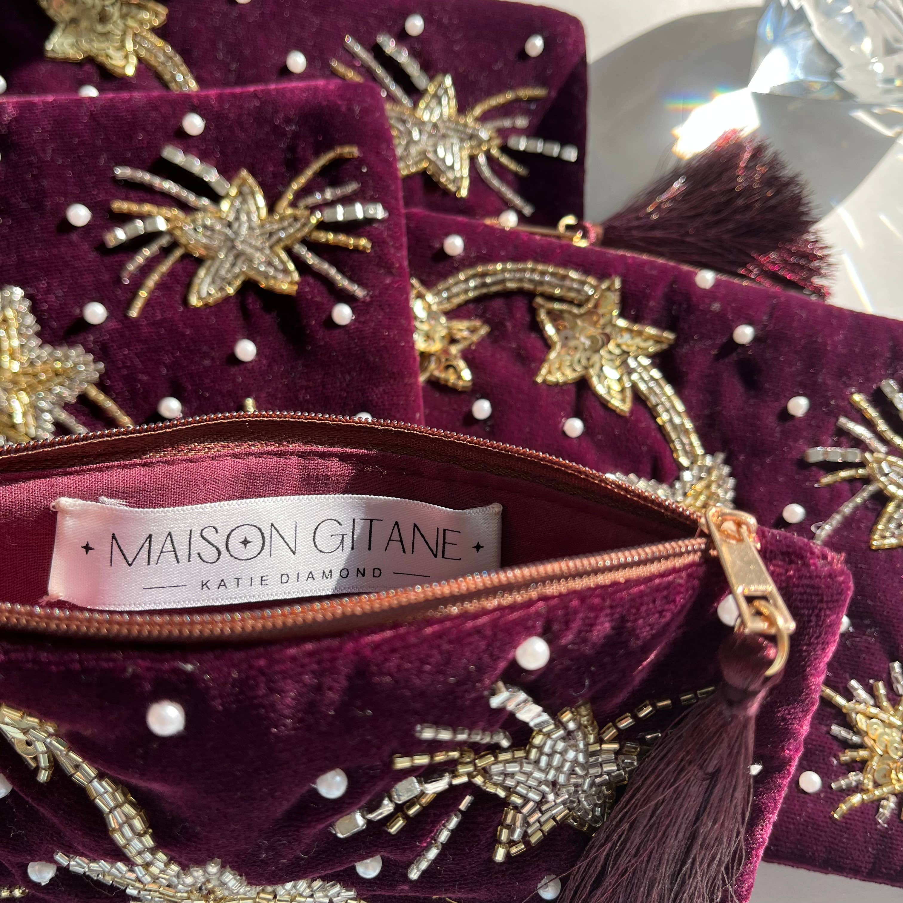 Katie Diamond Jewelry – estojo - Mulher por atacado – bolsa de veludo estrela cadente1