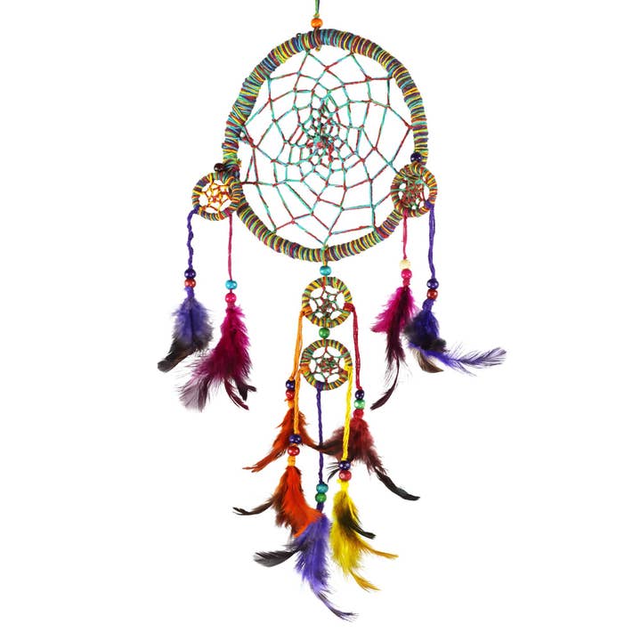 Dream catcher para decoração móvel diâmetro 16 cm colorido 02 por atacado de Tribal Trade GmbH
