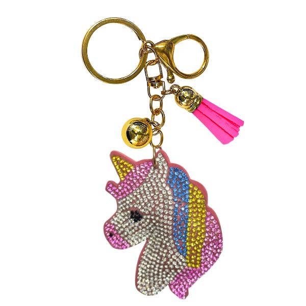 Queens Designs - Wholesale Keychain - Women's - Unicorn Crystal Bling Keychains4