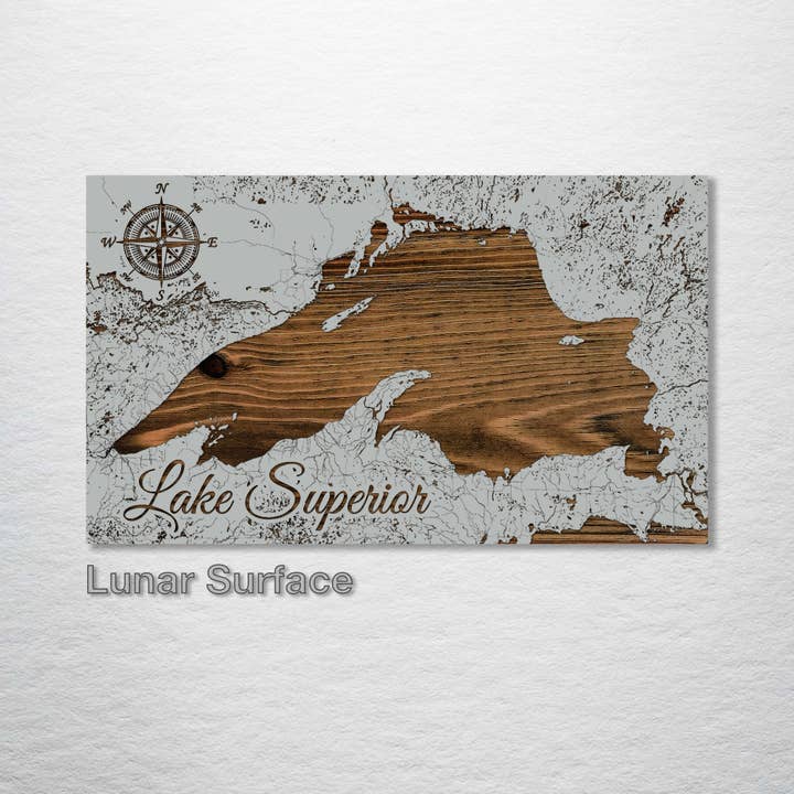 Fire and Pine Wood Maps - Venta al por mayor Mapas - Grandes Lagos: Lago Superior Mapa