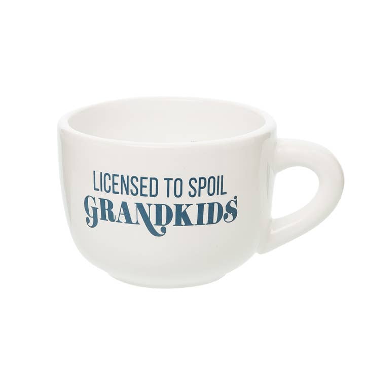 SALE Ceramic 6.5" White Spoil Grandkids Cappuccino Mug for wholesale by Totalee Gift
