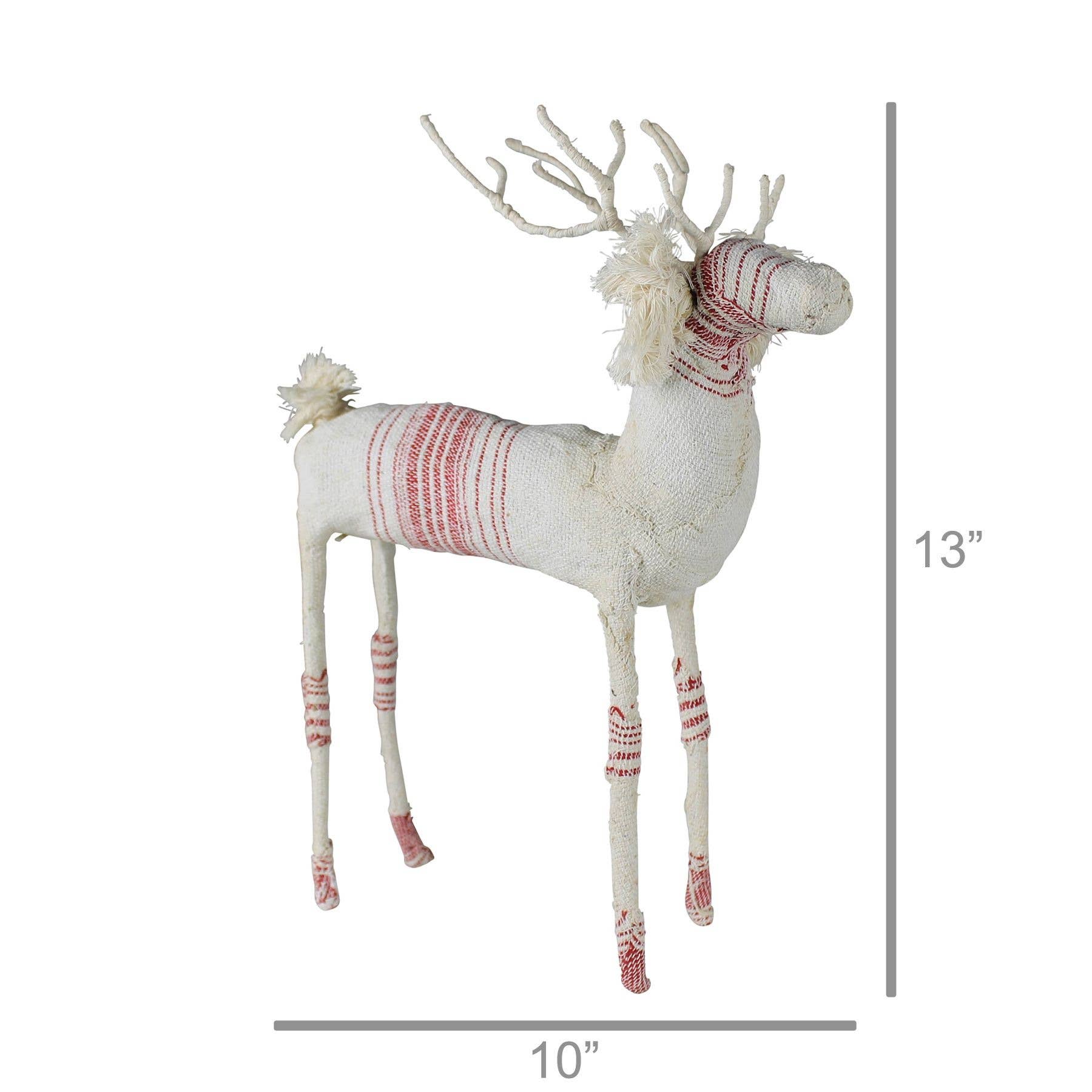 HomArt – wholesale Juldekoration – Nord Stag, Röd & Vit - Med1