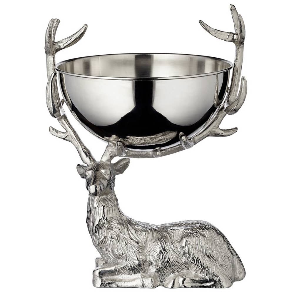EDZARD - Wholesale Ice Bucket - Bottle Cooler Hirsch, nickel-plated aluminum silver1