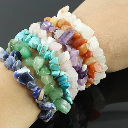 AWGifts Europe - Wholesale Armband met kralen - Chipstone armband - zwarte agaat1